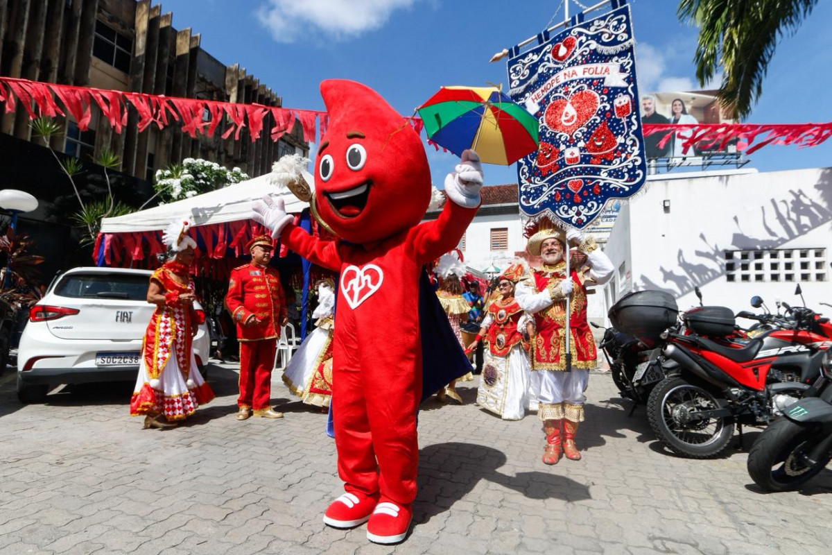 Carnaval 2026: em ritmo de folia, Hemope lança campanha para reforça doação de sangue (Foto: Marina Torres)