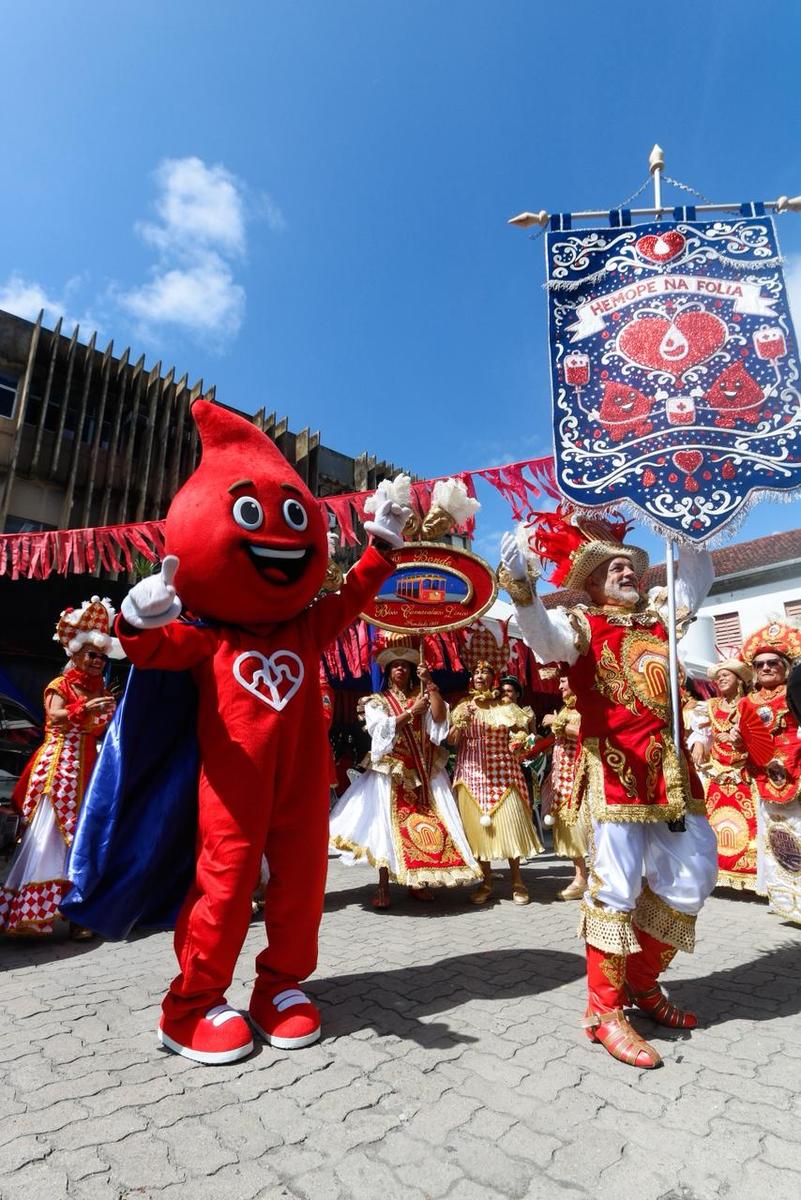 Carnaval 2026: em ritmo de folia, Hemope lança campanha para reforça doação de sangue (Foto: Marina Torres)