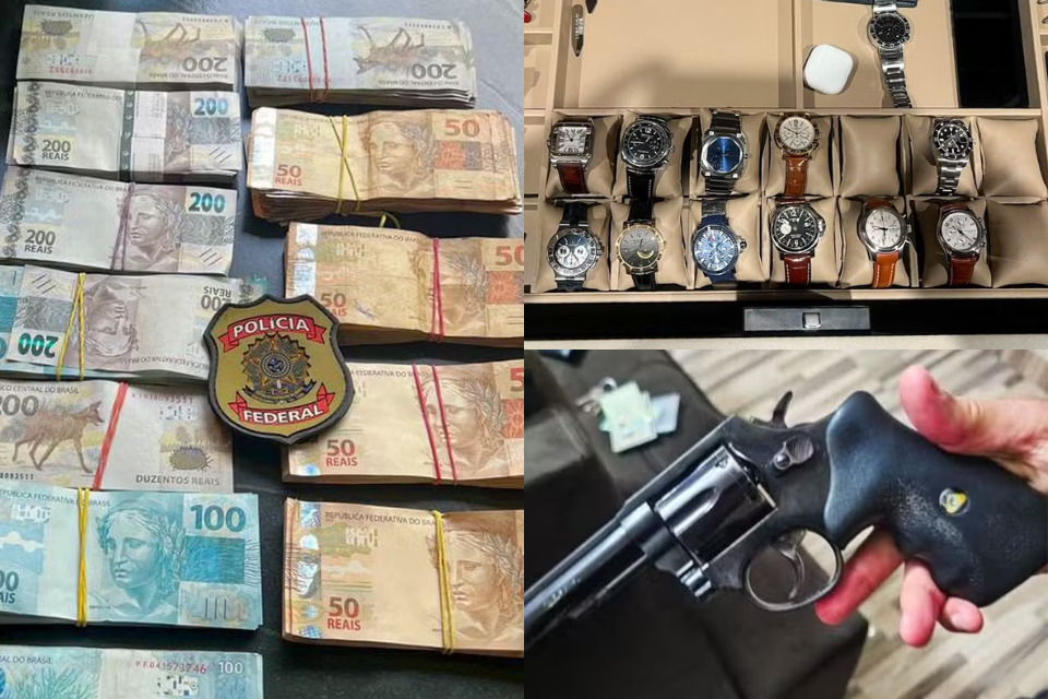 Bens apreendidos pela pol&iacute;cia federal na segunda fase da Opera&ccedil;&atilde;o Compliance Zero. /Divulga&ccedil;&atilde;o/PF