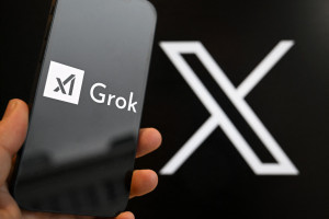 Grok, um chatbot do X de intelig&ecirc;ncia artificial generativa desenvolvido pela empresa americana de intelig&ecirc;ncia artificial xAI
