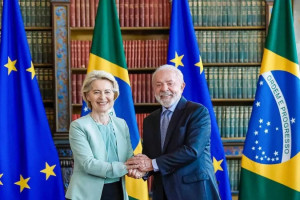 Presidente Lula recebe a presidente da Comiss&atilde;o Europeia, Ursula von der Leyen, no Rio