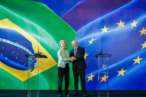 Presidente da Rep&uacute;blica, Luiz In&aacute;cio Lula da Silva, durante declara&ccedil;&atilde;o &agrave; imprensa. Pal&aacute;cio do Itamaraty