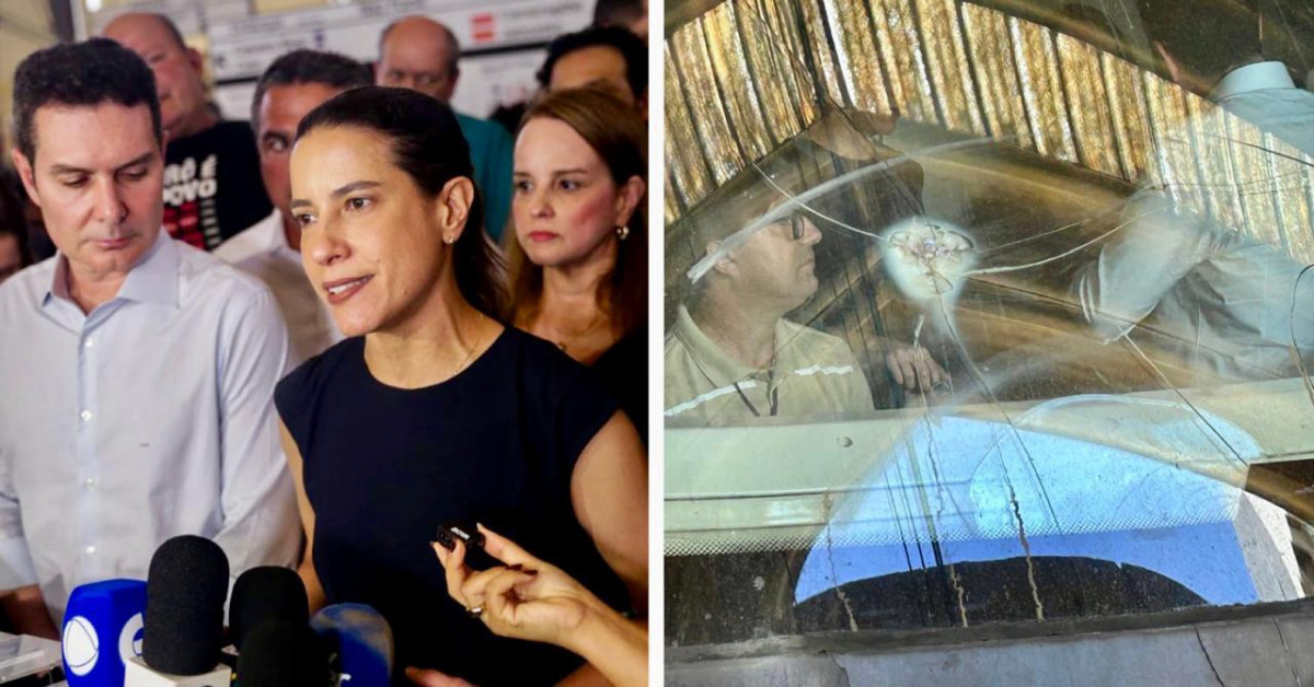 Raquel Lyra disse, na entrevista coletiva, que no percurso entre as estações Joana Bezerra e a Central, teve trecho que o metrô não passou dos 17km/h, justamente por falta de condições de andar mais rápido sobre os trilhos/Fotos: Crysli Viana/DP e Blog Dantas Barreto