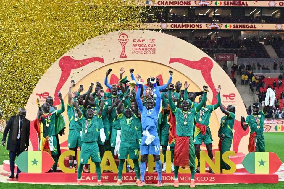 Seleção de Senegal, campeã da Copa Africana de Nações/SEBASTIEN BOZON / AFP