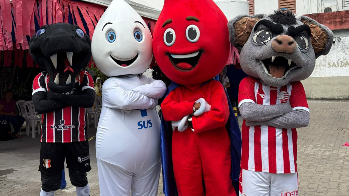 Mascotes de Náutico, Santa Cruz e do Hemope/Divulgação