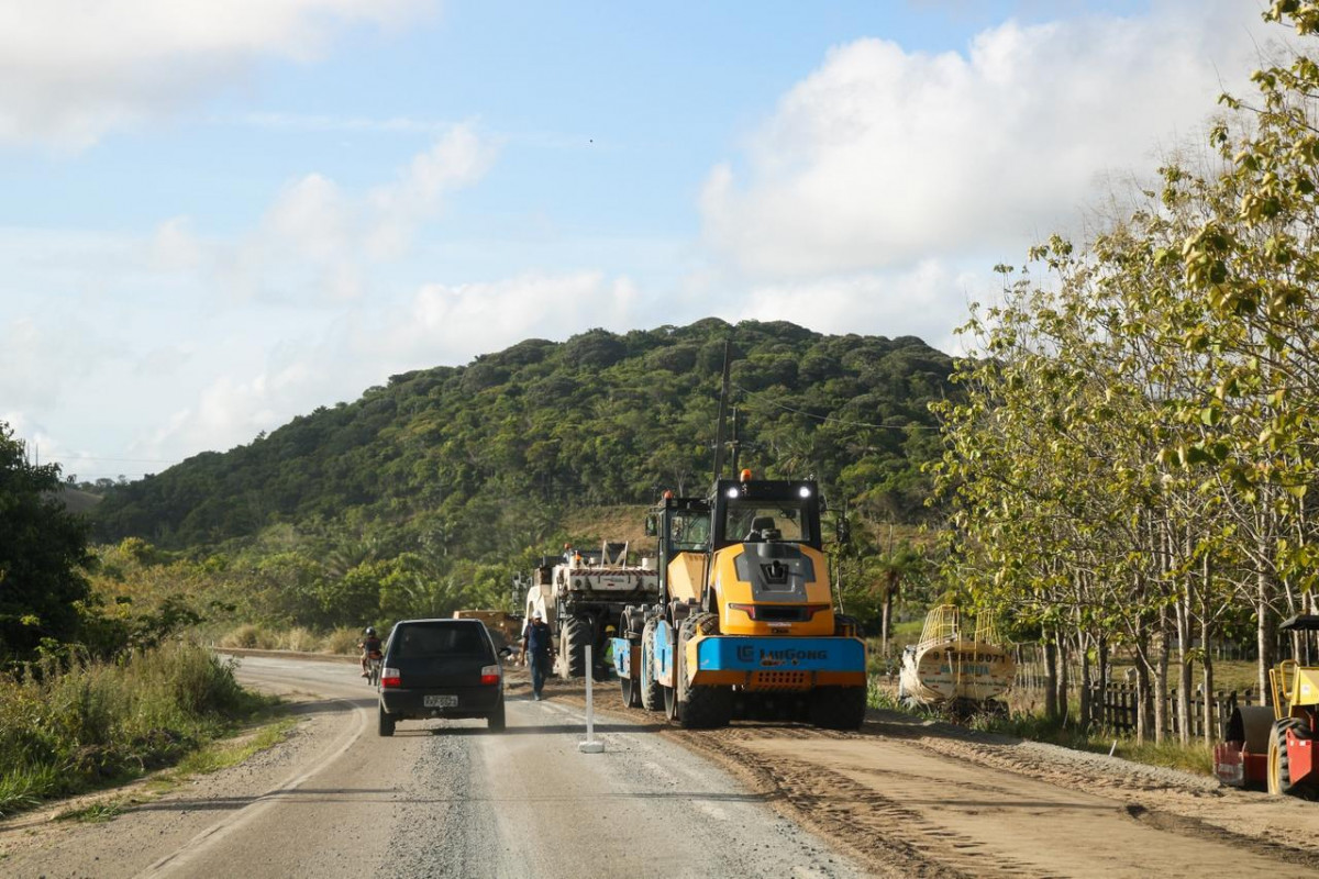 A reportagem registrou alguns pontos de obras nas rodovias percorridas (Foto: Marina Torres/DP Foto)
