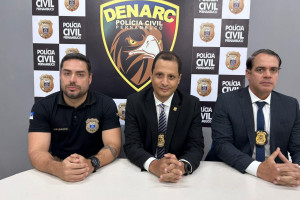 Delegado M&aacute;rio Melo, Titular da Delegacia de Boa Viagem; Delegado Paulo Gondim, Gestor DIM; Delegado Paulo Berenguer, Gestor da 3&ordf; Desec.
