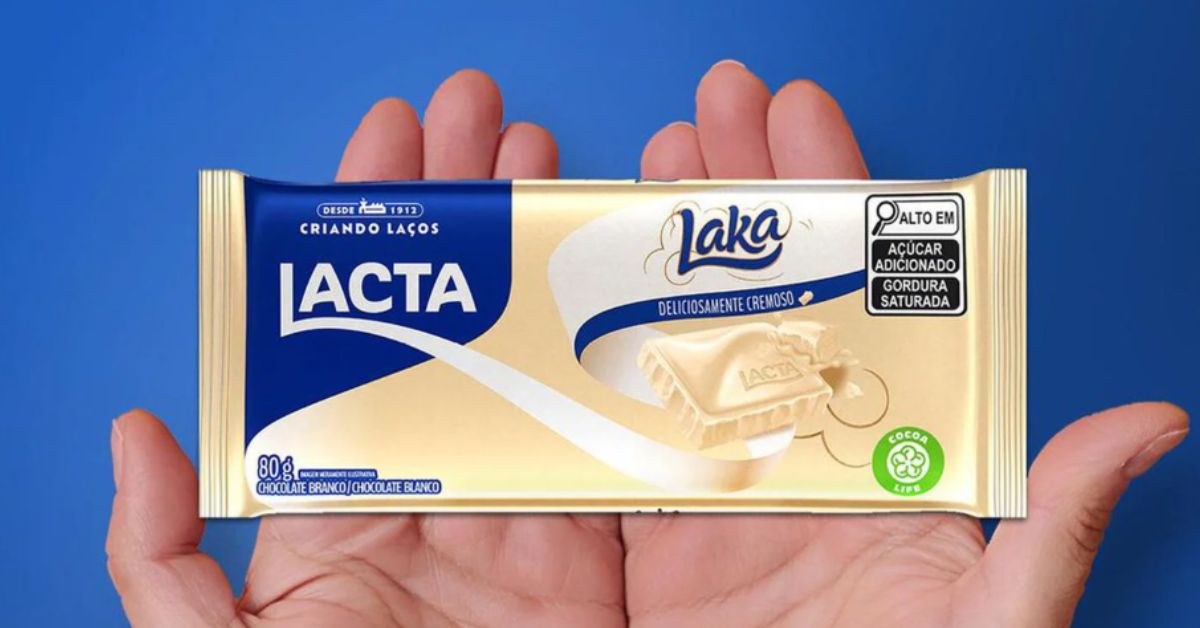Chocolate branco Laka de 145g tem lote visado pela agência/Divulgação
