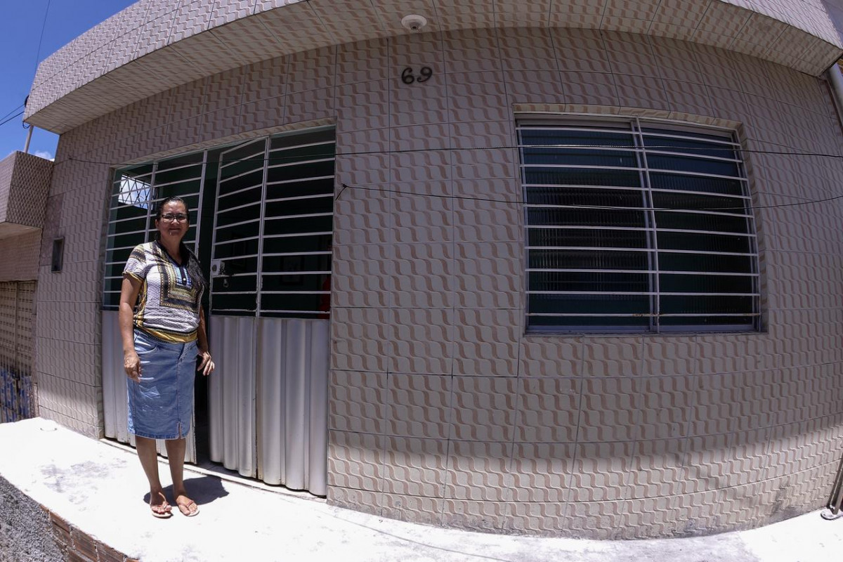 Aurineide Ferraz, moradora de Três Carneiros Alto (Rafael Vieira/DP Foto)