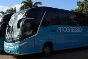 &Ocirc;nibus da empresa Auto Via&ccedil;&atilde;o Progresso.