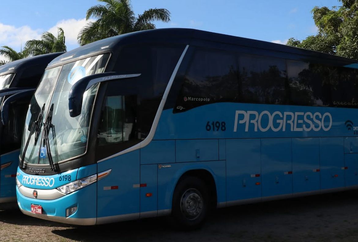 Ônibus da empresa Auto Viação Progresso./Foto: Divulgação/Auto Viação Progresso