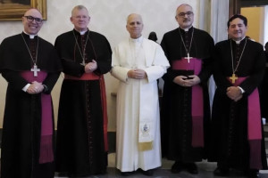 Papa Le&atilde;o XIV recebeu comitiva da CNBB na manh&atilde; desta segunda (26)