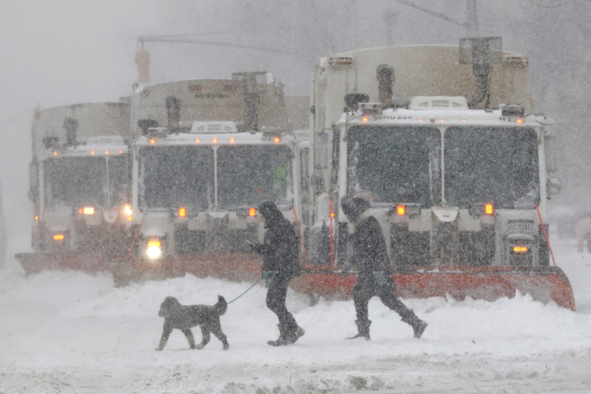 Tempestade de neve nos EUA/TIMOTHY A. CLARY / AFP