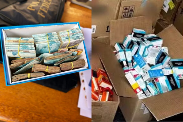 Dinheiro e remédios apreendidos em operação no RN/Polícia Federal