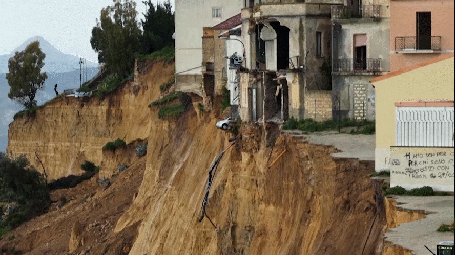 Deslizamento de terra na Sicília/AFP