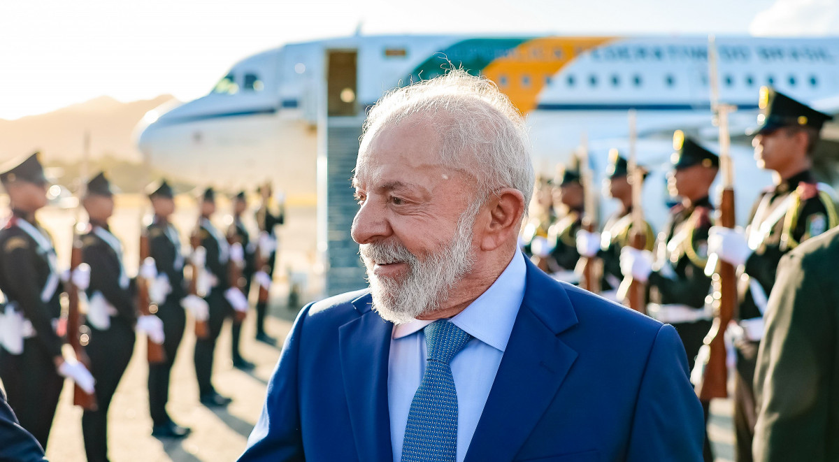 Presidente da República, Luiz Inácio Lula da Silva, durante chegada ao Aeroporto Panamá Pacífico. Cidade do Panamá - Panamá/ Ricardo Stuckert / PR
