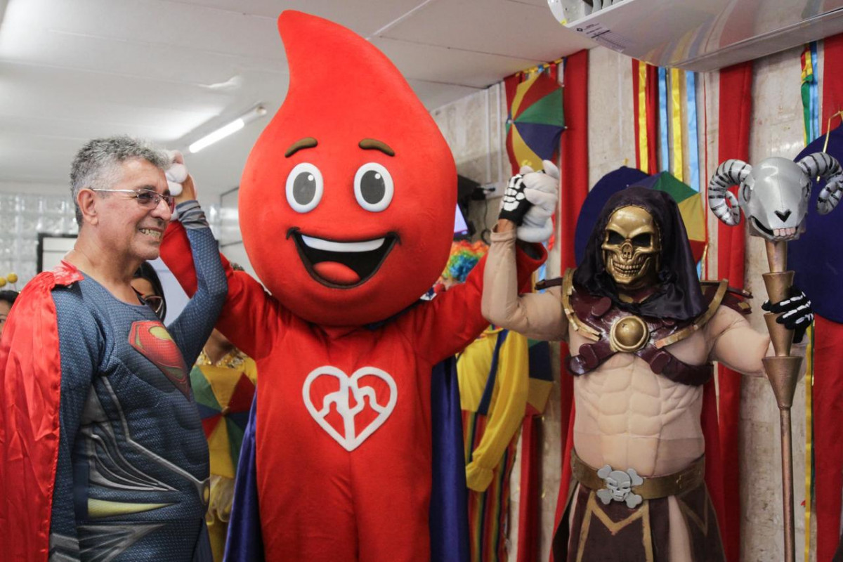 A Campanha de Carnaval do Hemope tem caráter preventivo e busca garantir o abastecimento adequado dos estoques de sangue
 (Foto: Marina Torres / DP Fotos)