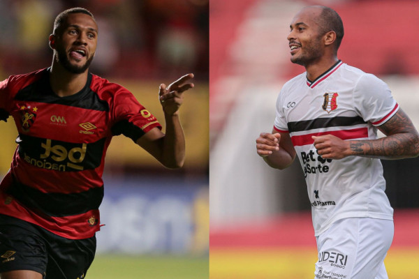 Gustavo Coutinho e Quirino, atacante de Sport e Santa Cruz