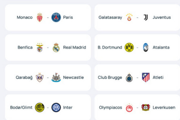 Sorteio da Champions League veja chaveamento e confrontos do playoff. (Foto: Reprodução/UEFA)