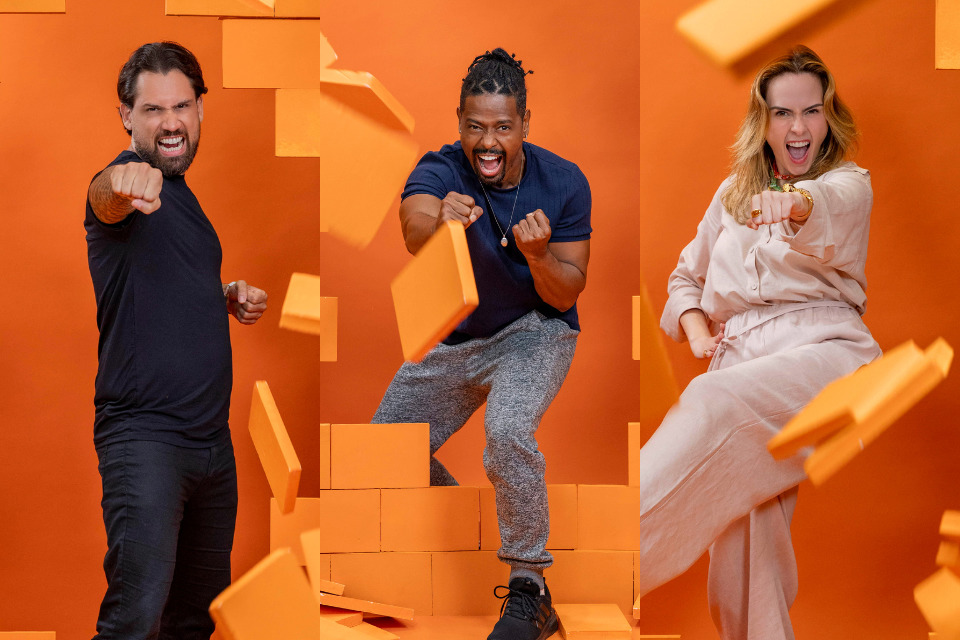 Terceiro paredão do BBB26: Brigido, Leandro e Ana Paula/Foto: Manoella Melo/Globo