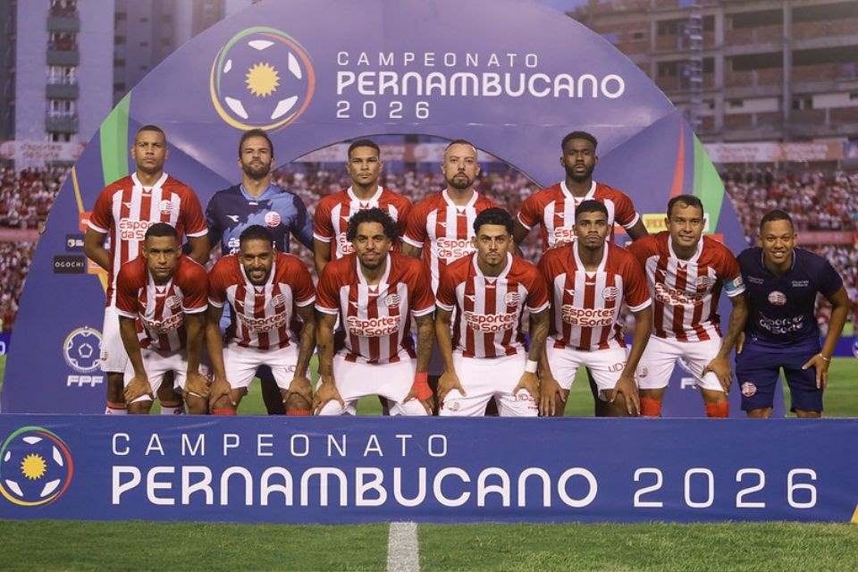 Elenco do Náutico antes de partida pelo Campeonato Pernambucano/Rafael Vieira/CNC