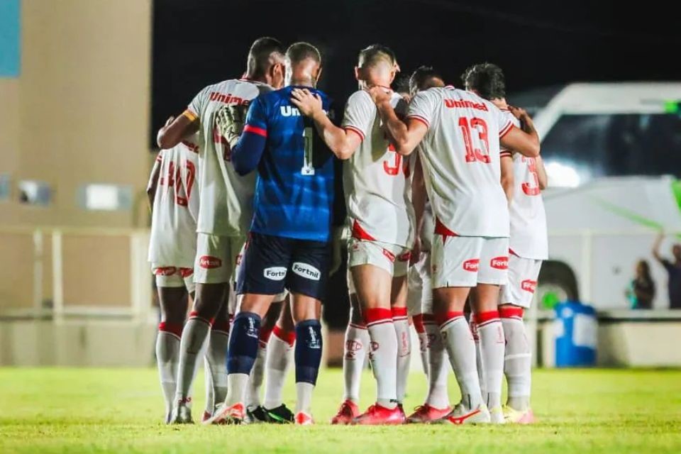 Elenco do América-RN em partida pelo Campeonato Potiguar/João Filho/Potiguar