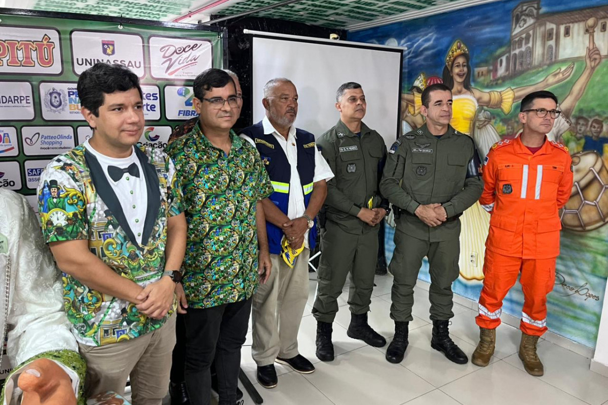 Anúncio do esquema de segurança para o desfile do Homem da Meia-Noite 2026 (Foto: Divulgação)