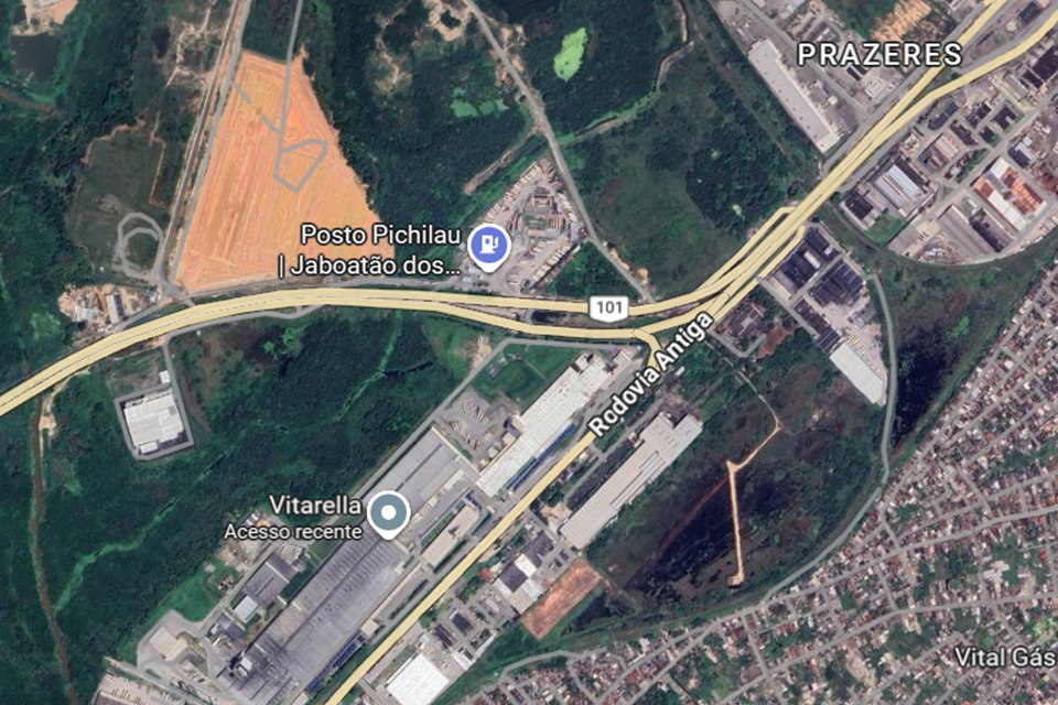 Edital para construção do Viaduto da Vitarella, na BR-101, foi lançado nesta sexta/REPRODUÇÃO/GOOGLE MAPS