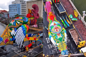 Carnaval 2026: Galo Gigante j&aacute; est&aacute; na Ponte Duarte Coelho