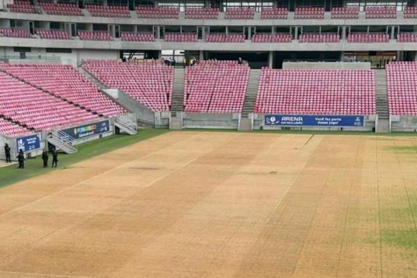 Arena de Pernambuco nesta segunda-feira, 9 de fevereiro