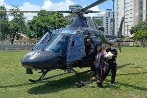 Beb&ecirc; foi transportada de helic&oacute;ptero de Surubim at&eacute; o Quartel do Derby