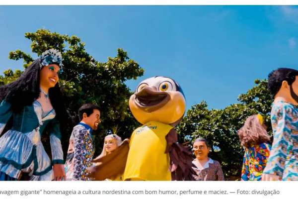 Boneco de bem-te-vi participa do Desfile de Bonecos Gigantes de Olinda (Foto: Divulgação)