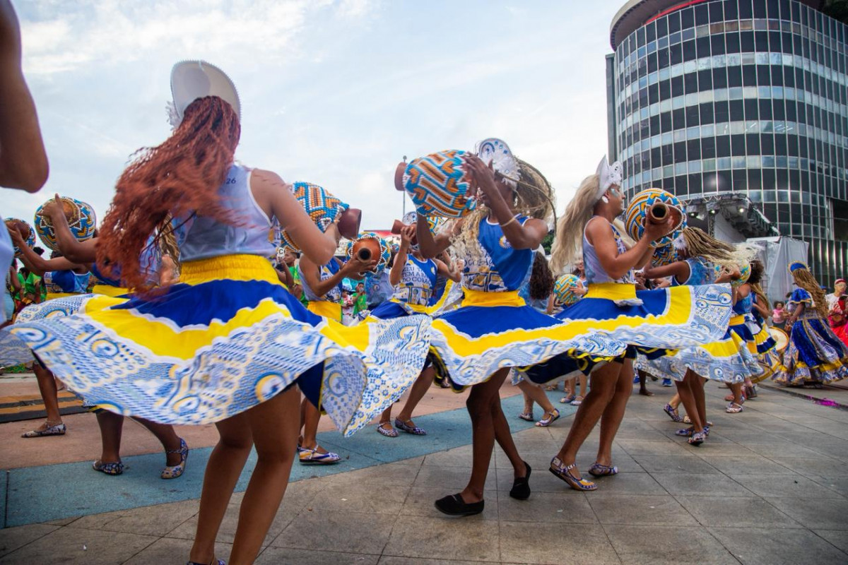 Tumaraca animou foliões na abertura do Carnaval 2026, no Marco Zero (Karol Rodrigues/DP)