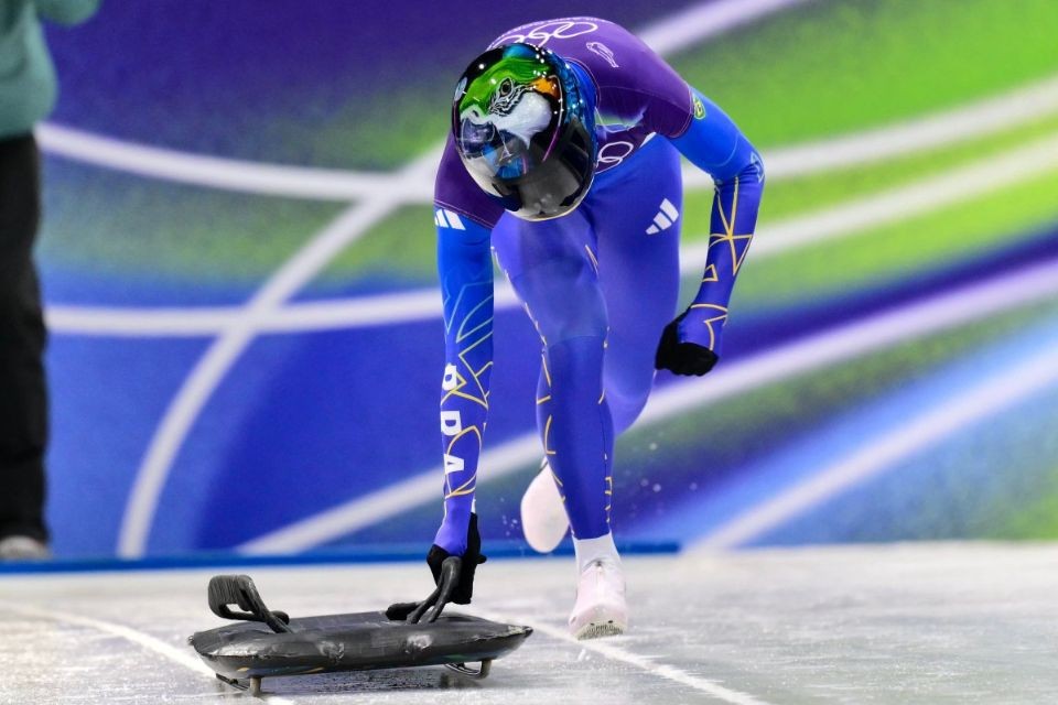 Nicole Silveira, atleta brasileira de skeleton/STEFANO RELLANDINI / AFP