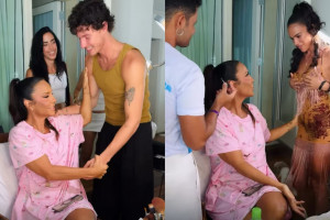 Ivete Sangalo, Shawn Mendes e a atriz Bruna Marquezine