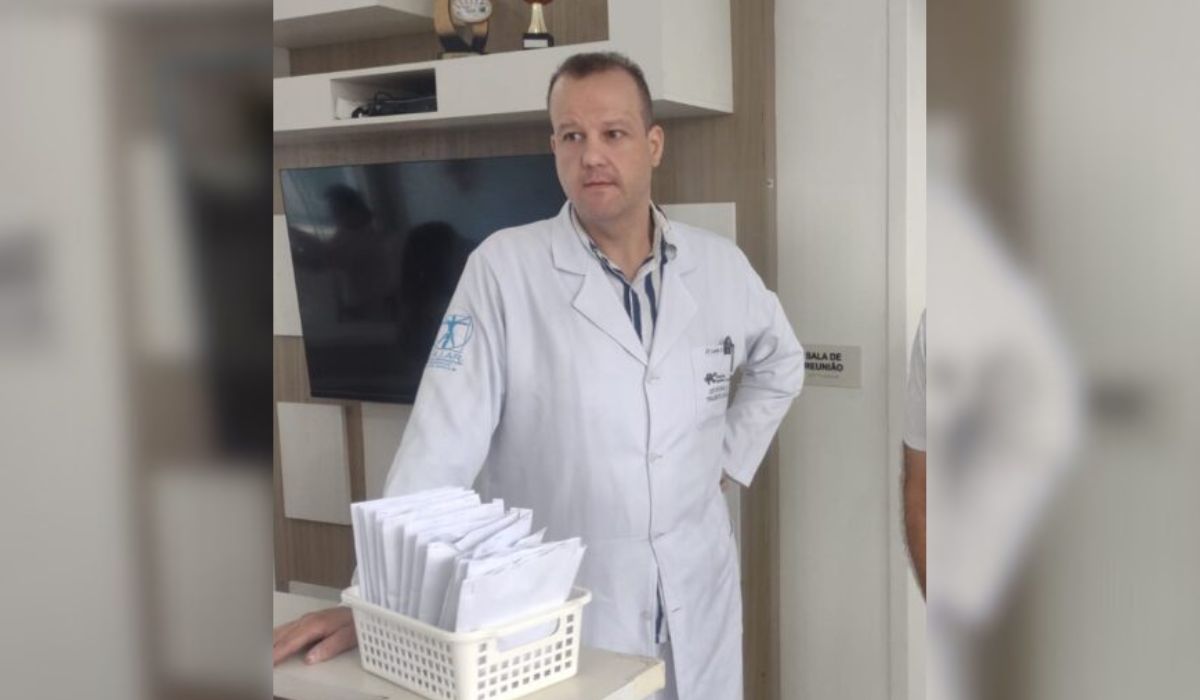 O médico condenado Lucas Saldanha Ortiz /Reprodução/Prefeitura de Otacílio Costa