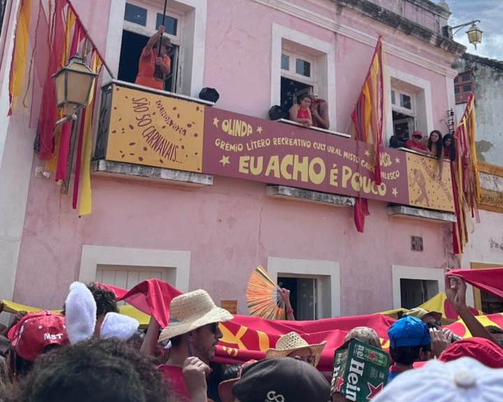 Fachada do Bloco Eu Acho é Pouco, em Olinda/Foto: Thatiany Lucena/ DP Foto