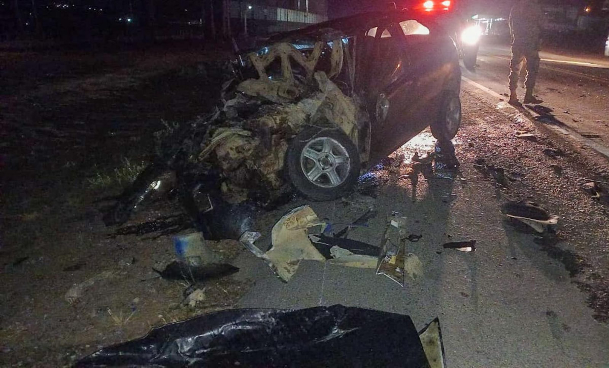 Vítima morreu no local./Foto: Divulgação/Polícia Rodoviária Federal