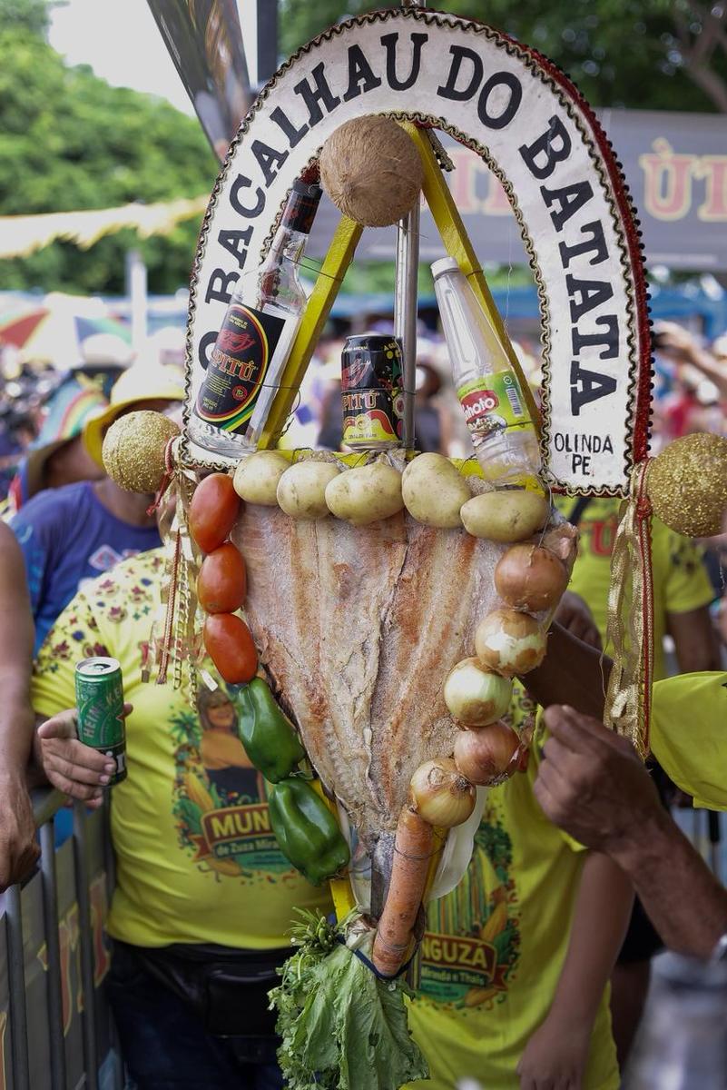 Bloco Bacalhau da Batata desfilando em Olinda