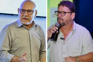 Reitor da UFPE, Alfredo Gomes (Rede) e  Ivan Moraes (Psol)
