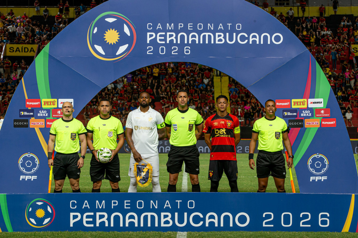 Rodrigo Pereira foi o árbitro de Sport 2x0 Retrô, jogo válido pela 2ª rodada do Campeonato Pernambucano 2026/Rafael Melo/FPF