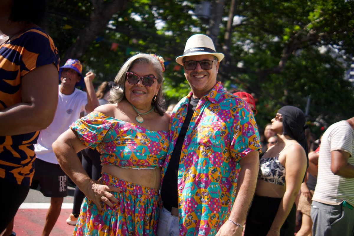 O casal Wilda e Joscelmo estavam de "par de jarro" (Francisco Silva/ DP foto)