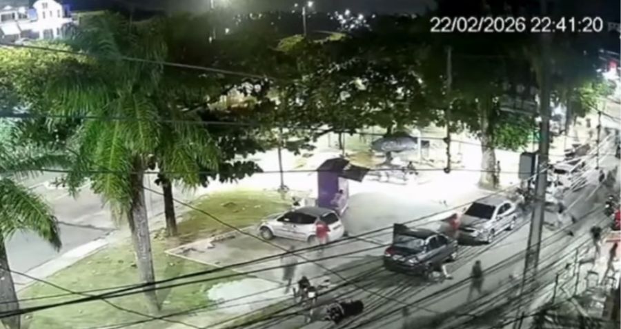 Câmera de segurança flagrou momento do crime/Foto: Reprodução