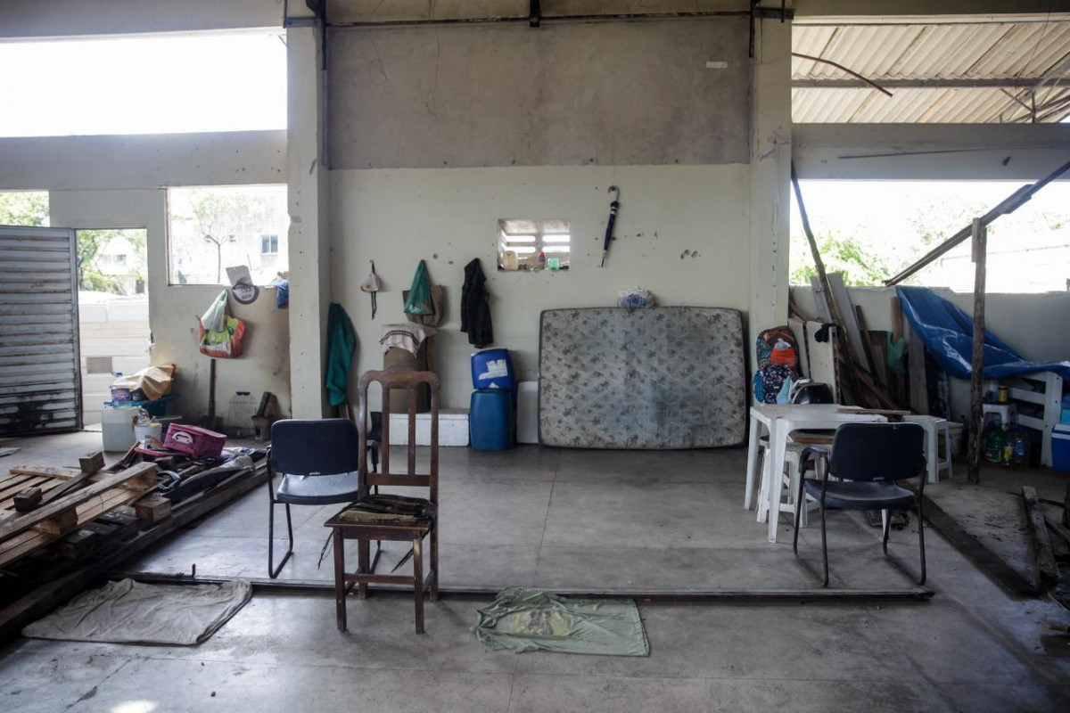 A casa de Patrícia Carla, moradora da Ocupação Frei Sérgio (Foto: Marina Torres/DP Foto)