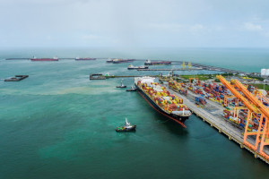 Durante o m&ecirc;s de janeiro, o Porto de Suape recebeu atraca&ccedil;&otilde;es de 135 navios, crescimento de 26,2% em rela&ccedil;&atilde;o ao mesmo m&ecirc;s do ano anterior