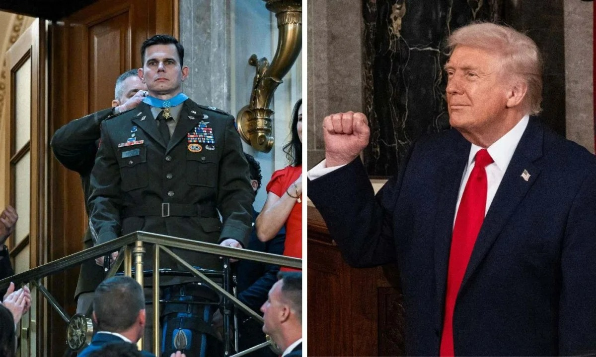 Militar Eric Slover recebeu Medalha de Honra concedida por Trump
/AFP