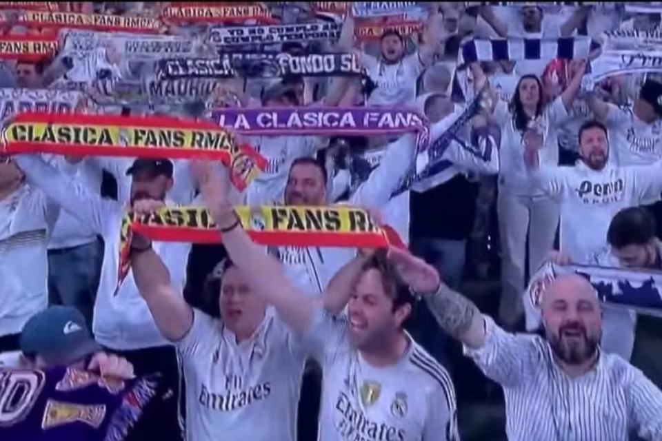 Torcedor faz gesto racista em partida entre Real Madrid e Benfica/Reprodução/Redes sociais