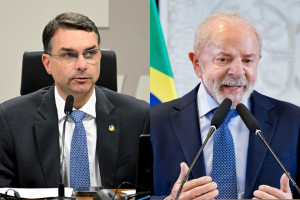Fl&aacute;vio Bolsonaro (PL) e Luiz In&aacute;cio Lula da Silva (PT)