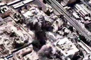  A video grab image taken from footage released by the Israeli military on March 1, 2026, shows what it says are large-scale strikes on "the headquarters of the Iranian terror regime" in Tehran on March 1. The Israeli military said that it had begun striking targets deep inside Tehran, a day after a joint US-Israeli attack killed Iran's supreme leader Ayatollah Ali Khamenei. (Photo by Handout / Israeli Army / AFP) / RESTRICTED TO EDITORIAL USE - MANDATORY CREDIT "AFP PHOTO /  SOURCE / ISRAELI ARMY" - HANDOUT - NO MARKETING NO ADVERTISING CAMPAIGNS - DISTRIBUTED AS A SERVICE TO CLIENTS
