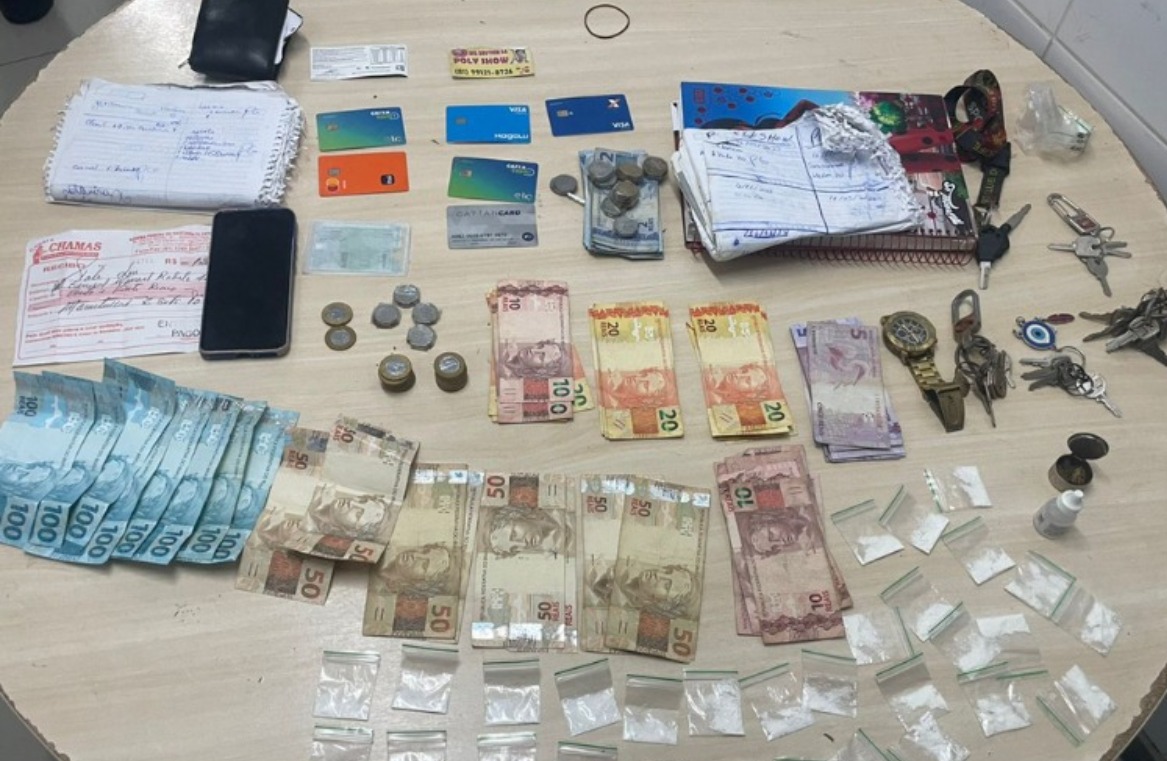 Material apreendido pela Polícia Militar./Foto: Divulgação/Polícia Militar